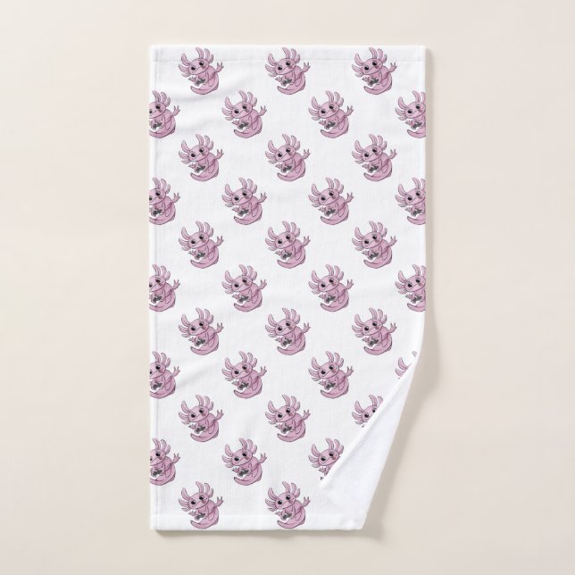 Axolotl Gamer Hand Towel (Hand Towel)
