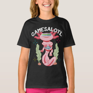 Axolotl Gaming Gamesalotl Kawaii T-Shirt
