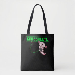 Axolotl Gaming Gamesalotl Kawaii Tote Bag