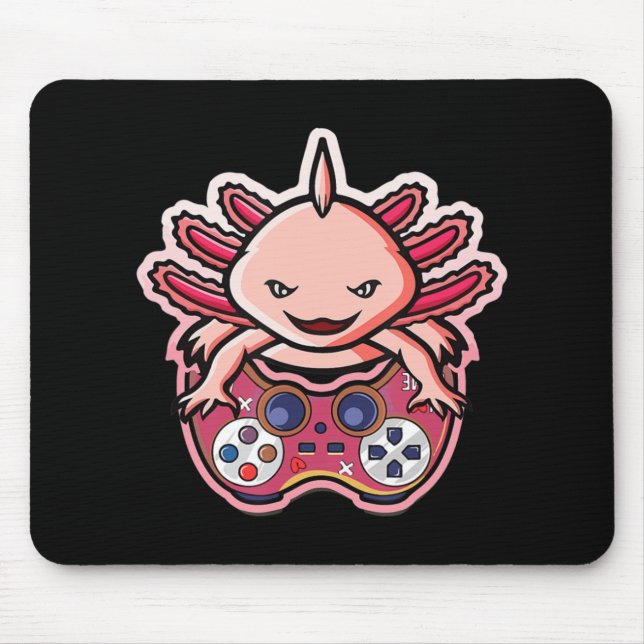 Axolotl Gaming Kids Boys Girls Anime Video Game Ga Mouse Mat (Front)