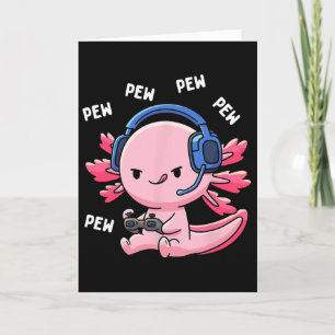 Axolotl Gaming Kids Boys Girls Anime Video Game Pe Card