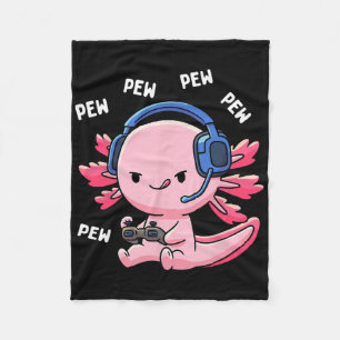 Axolotl Gaming Kids Boys Girls Anime Video Game Pe Fleece Blanket