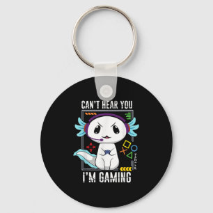 Axolotl Gaming Salamander As Gamer  Key Ring