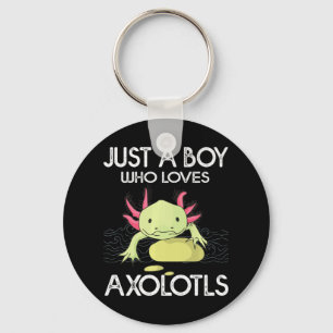 Axolotl Gift Anime Japanese Just A Boy Who Loves A Key Ring