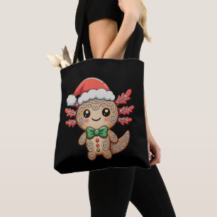 Axolotl Gingerbread Christmas Xmas Matching Family Tote Bag