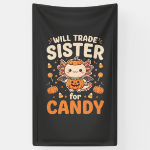 Axolotl Halloween Candy Trade Vector Design_1 Banner
