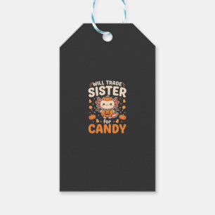 Axolotl Halloween Candy Trade Vector Design_1 Gift Tags