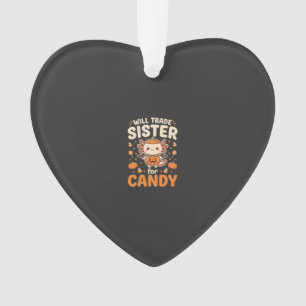 Axolotl Halloween Candy Trade Vector Design_1 Ornament