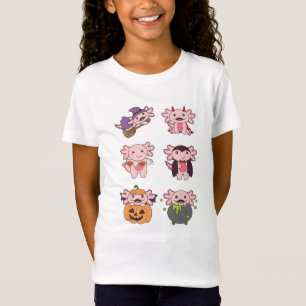 Axolotl Halloween Devil Pumpkin Vampire Costume T-Shirt