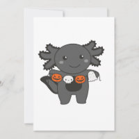 Axolotl Happy Halloween Pumpkin Bat Costume