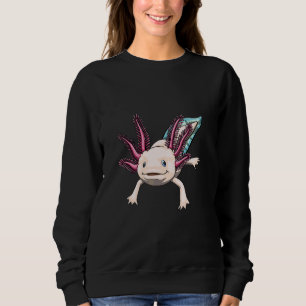 Axolotl Heart Rainbow Women Mexican Fish   Amphibi Sweatshirt