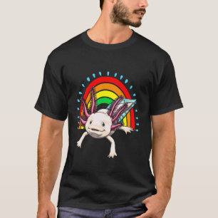 Axolotl Heart Rainbow Women Mexican Fish Amphibia T-Shirt