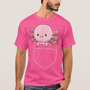 Axolotl in Pocket Kawaii Cute Anime Pet Gifts T-Shirt