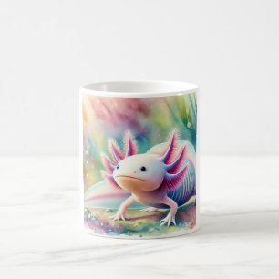 Axolotl in watercolor 061024AREF108 - Watercolor Coffee Mug