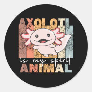 Axolotl Is My Spirit Animal - Sweet Axolotl Classi Classic Round Sticker