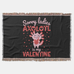 Axolotl is my valentine throw blanket