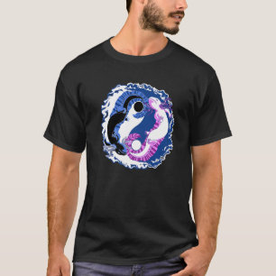 Axolotl Japanese Yin Yang Chinese Ying Yang T-Shirt