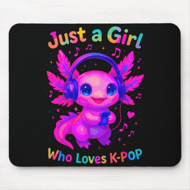 Axolotl Just A Girl Who Loves K-p  Mouse Mat (Front)