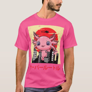 Axolotl Kawaii Anime Pink Mexican Salamander T-Shirt