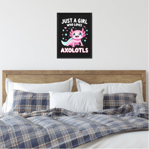 Axolotl Kawaii Just A Girl Who Loves Axolotls Canvas Print