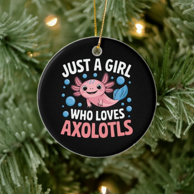 Axolotl Kawaii Just A Girl Who Loves Axolotls  Ceramic Tree Decoration (Tree)