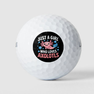 Axolotl Kawaii Just A Girl Who Loves Axolotls  Golf Balls