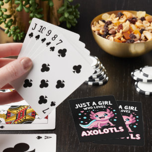 Axolotl Kawaii Just A Girl Who Loves Axolotls Playing Cards