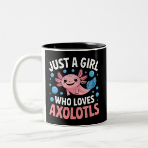 Axolotl Kawaii Just A Girl Who Loves Axolotls Two-Tone Coffee Mug