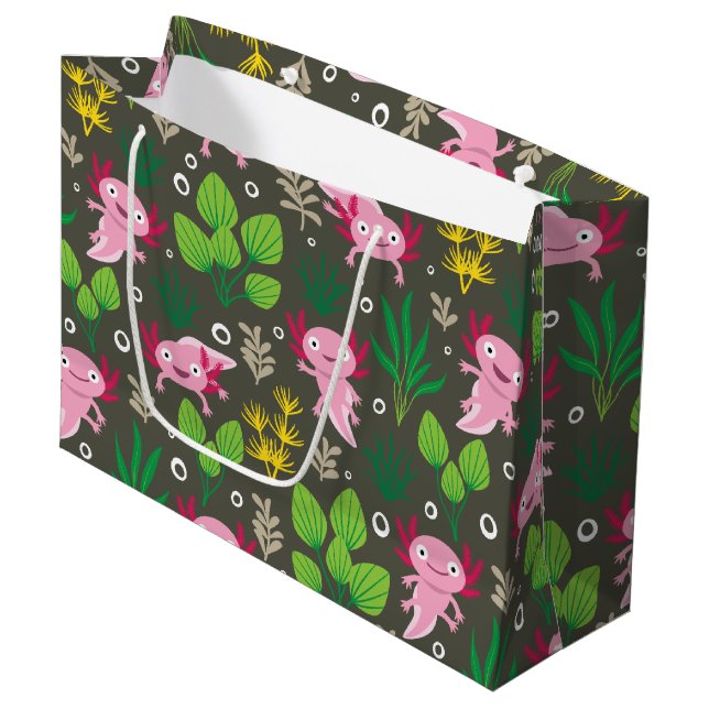 Axolotl Large Gift Bag (Front Angled)
