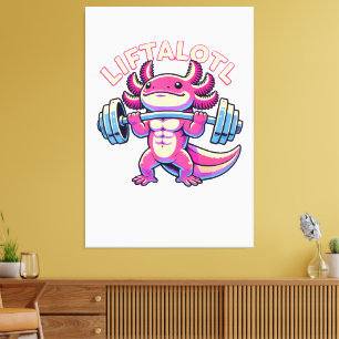  Axolotl LIFTALOTL Canvas Print