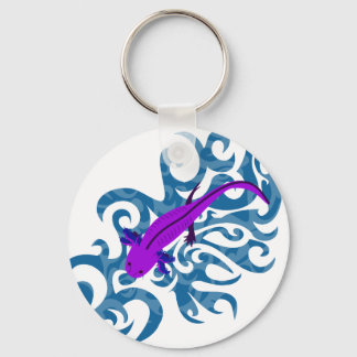 Axolotl Lila in water Key Ring