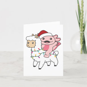 Axolotl Llama Alpaca Christmas Winter Animals Holi Holiday Card
