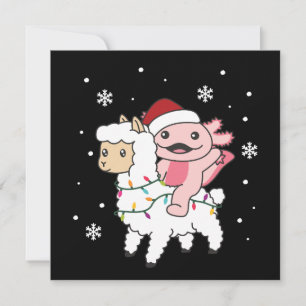 Axolotl Llama Alpaca Christmas Winter Animals Holiday Card