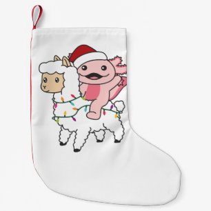 Axolotl Llama Alpaca Christmas Winter Animals Small Christmas Stocking