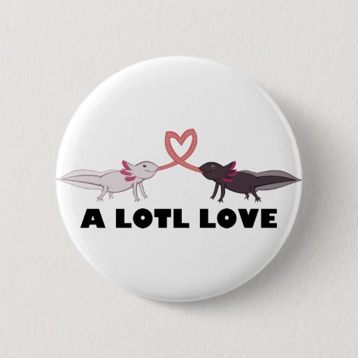 Image of axolotl love 6 Cm Round Badge