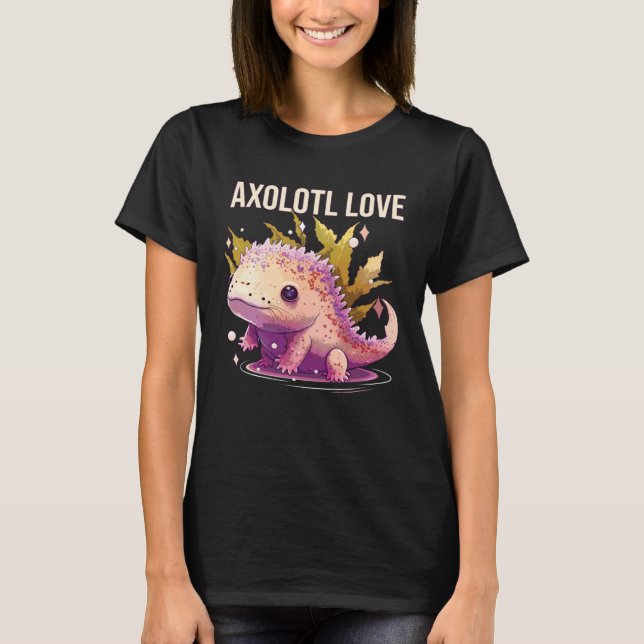 Axolotl Love Amphibian Mexican Walking Fish Axolot T-Shirt (Front)