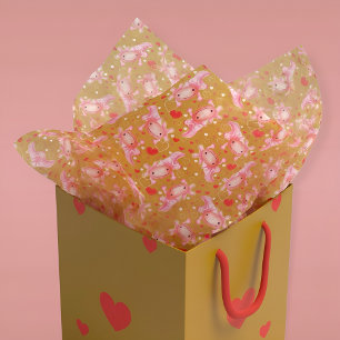 Axolotl Love mustard Tissue Paper