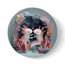 Axolotl love paper cut shadowbox diorama