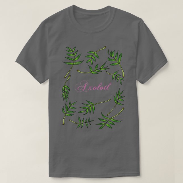 Axolotl love with plants Classic TShirt (Design Front)