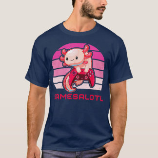 Axolotl Lover Cute Axolotl Gaming Gamesolotl T-Shirt