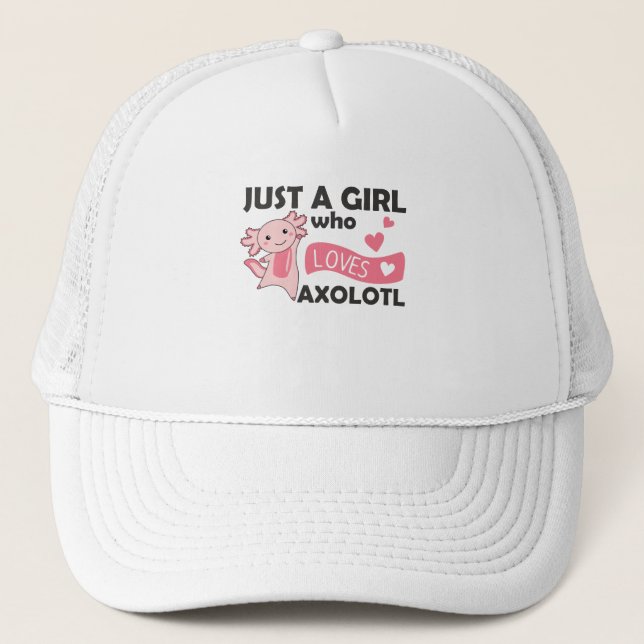 Axolotl Lovers Cute Animals For Girls Trucker Hat (Front)