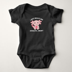 Axolotl Lovers Cute Animals For Kids Pink Baby Bodysuit