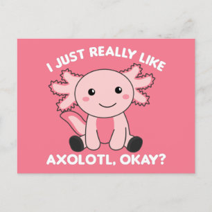 Axolotl Lovers Cute Animals For Kids Pink Postcard