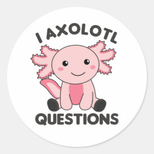 Axolotl Lovers Sweet Animals For Children Pink Cla Classic Round Sticker