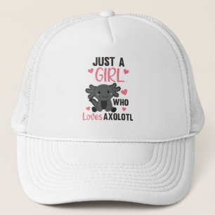 Axolotl Lovers Sweet Animals For Girls Pink Trucker Hat