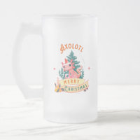 Axolotl Merry Christmas Cute Santa Hat