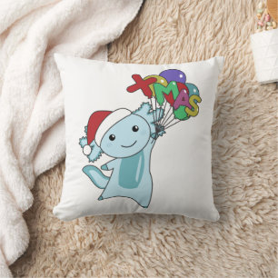 Axolotl Merry Christmas Winter Animals Axolotl Cushion