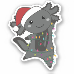 Axolotl Merry Christmas Winter Animals Axolotls