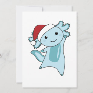 Axolotl Merry Christmas Winter Animals Axolotls Ad Holiday Card