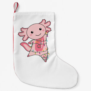 Axolotl Merry Christmas Winter Animals Axolotls Ad Small Christmas Stocking